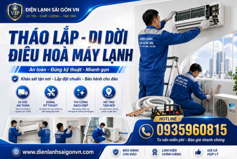 THÁO LẮP - DI DỜI ĐIỀU HOÀ MÁY LẠNH